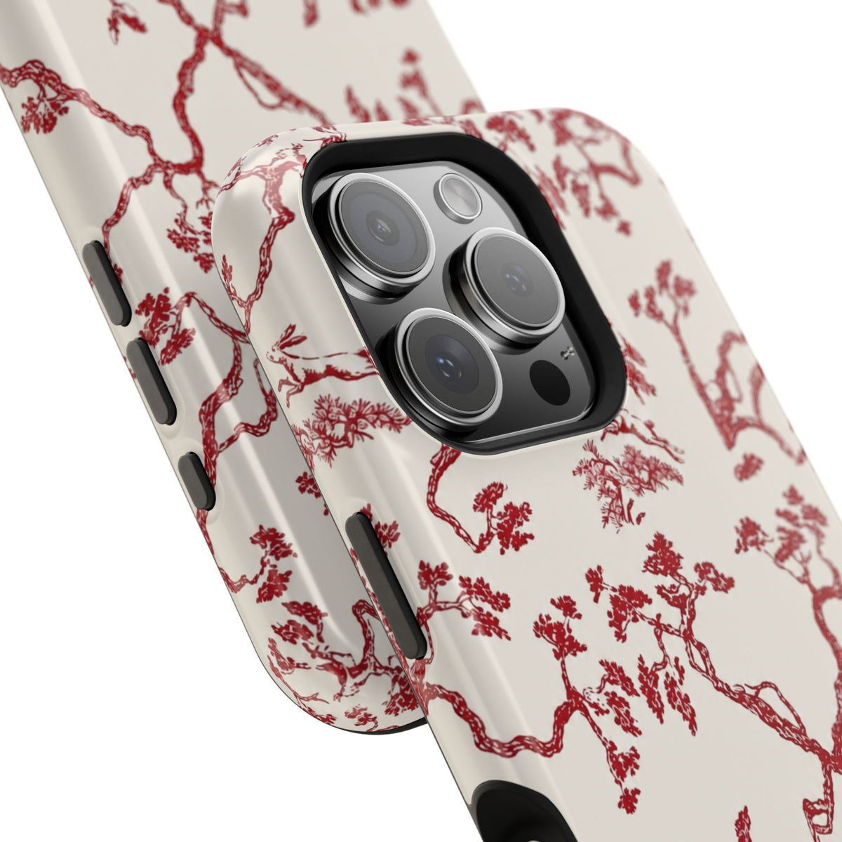 Red Floral Branches iPhone Case