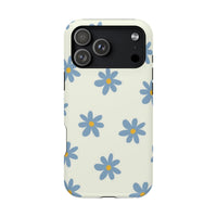 Blue Cutesy Flower iPhone Case