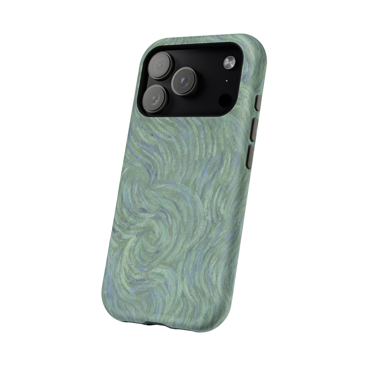 Blue And Green Artsy Swirl iPhone Case