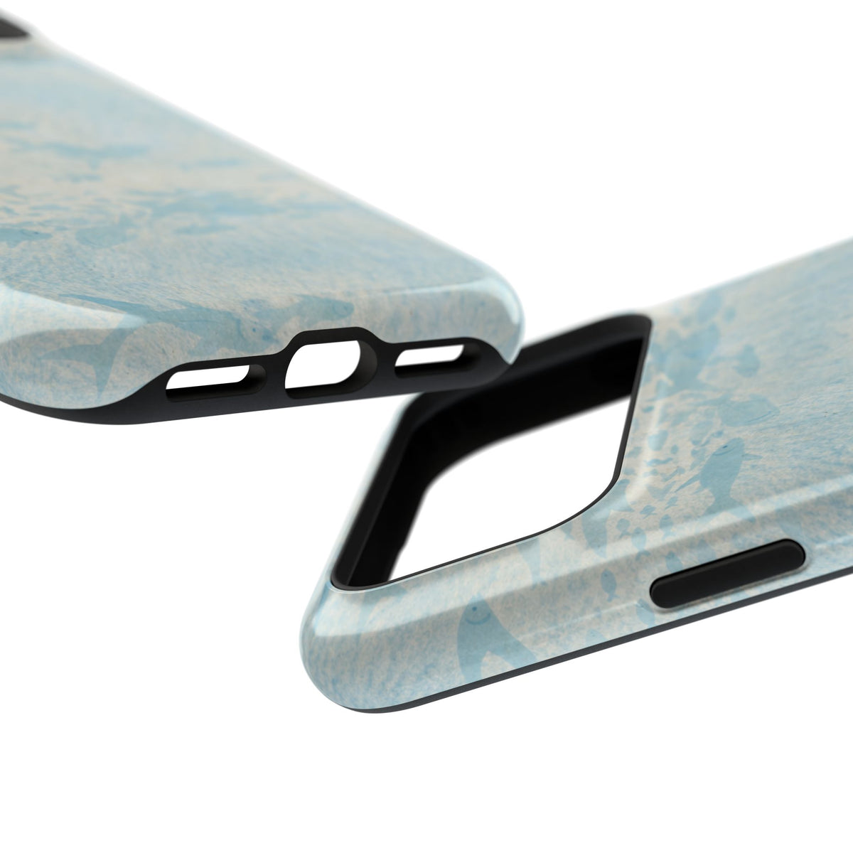 Blue Watercolor School Of Fishes iPhone Case