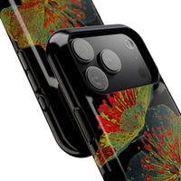 Botanical Wildflower Black iPhone Case
