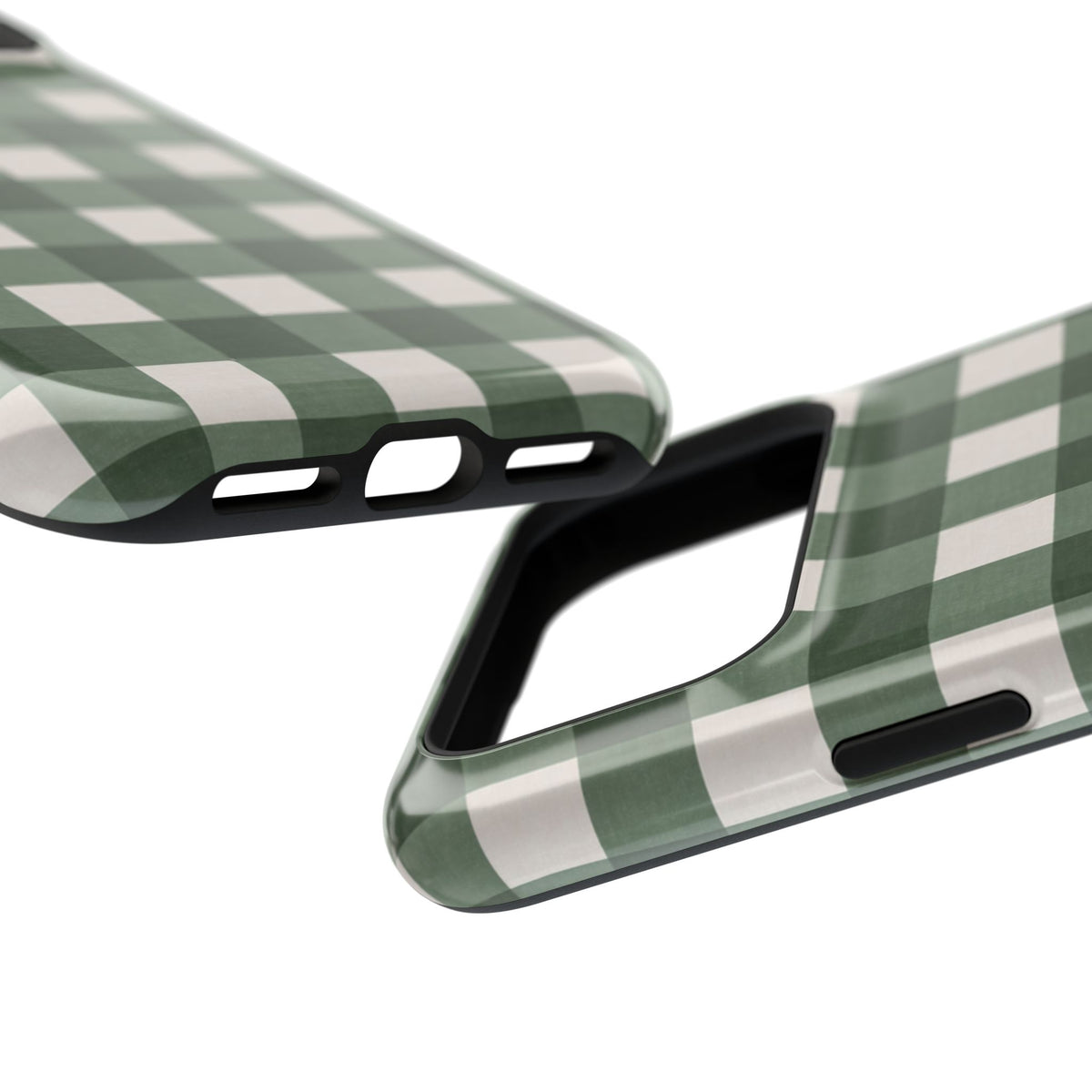 Forest Green Checkered iPhone Case