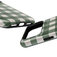 Forest Green Checkered iPhone Case