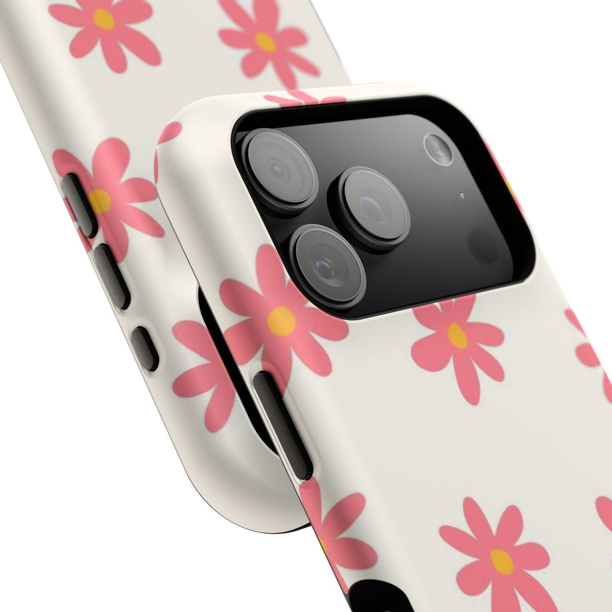 Pink And White Cutesy Flower iPhone Case