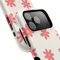 Pink And White Cutesy Flower iPhone Case
