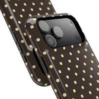 Brown And Yellow Polka Dots iPhone Case