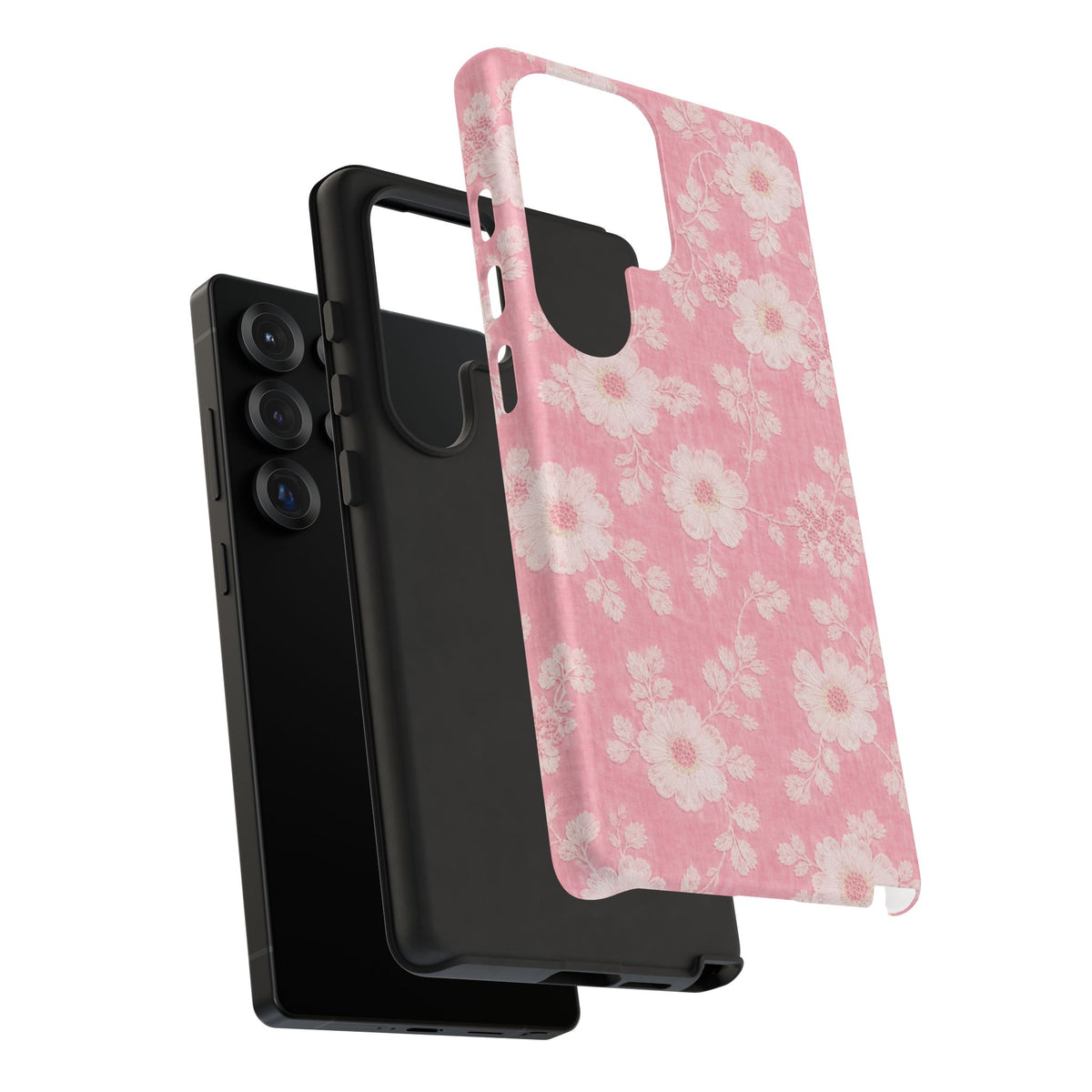 Pink Floral Lace Samsung Case
