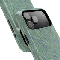 Blue And Green Artsy Swirl iPhone Case