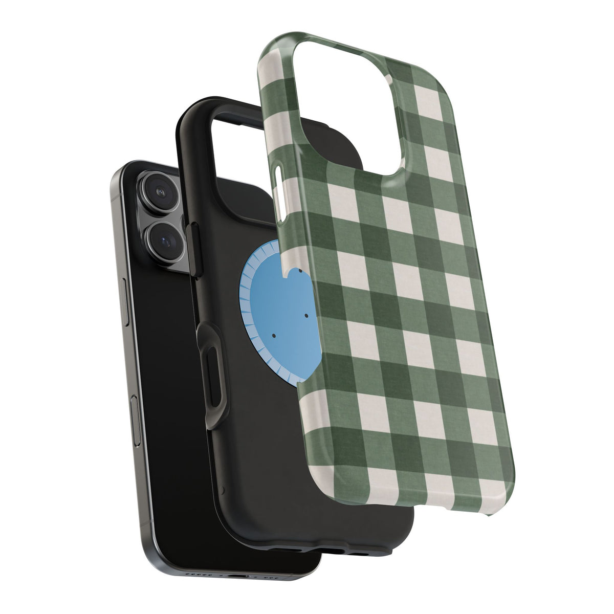 Forest Green Checkered iPhone Case