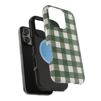 Forest Green Checkered iPhone Case