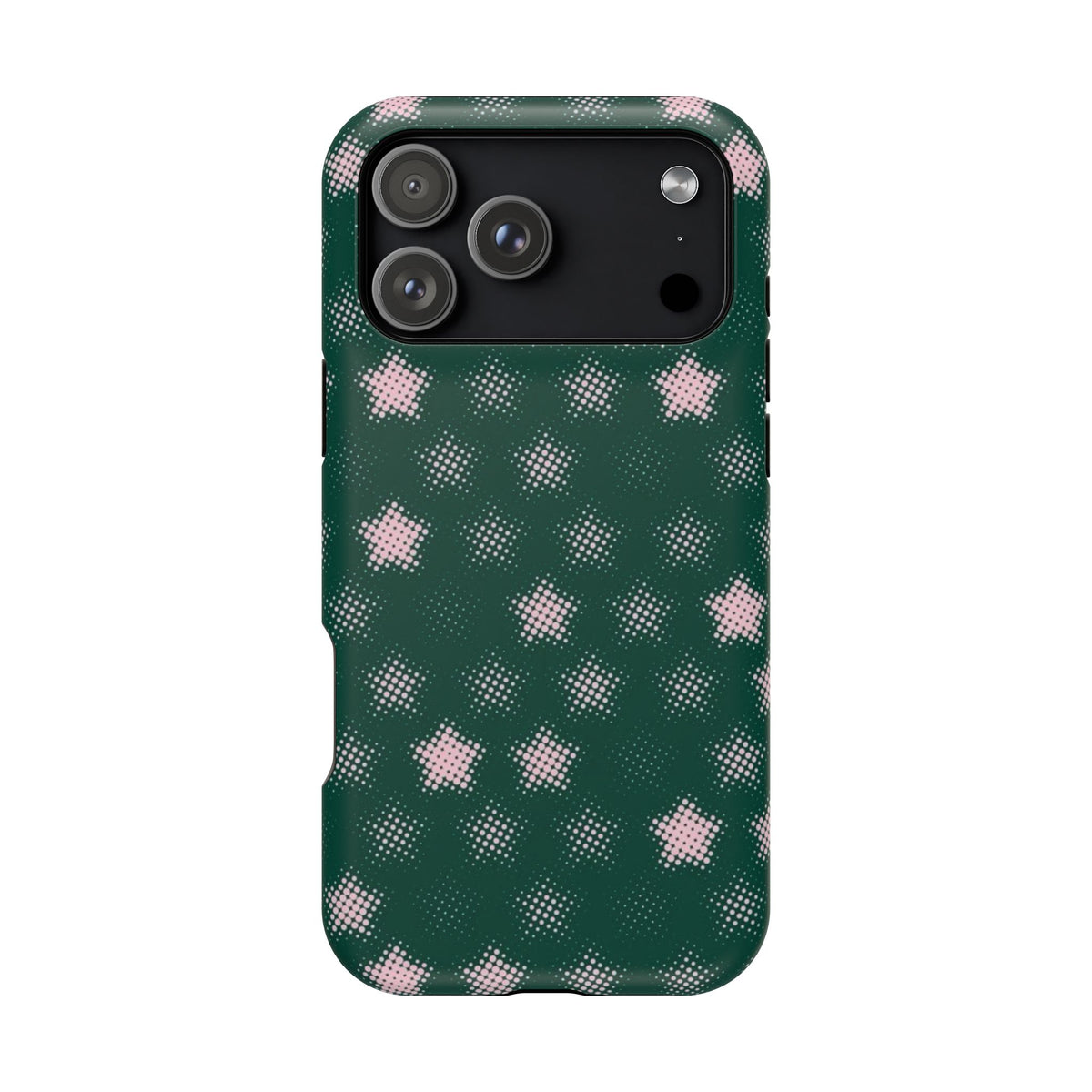 Green And Pink Pixelated Star iPhone Case