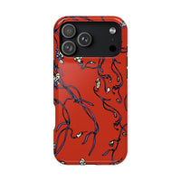 Red Withered Floral iPhone Case
