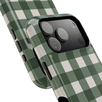 Forest Green Checkered iPhone Case
