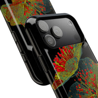 Botanical Wildflower Black iPhone Case
