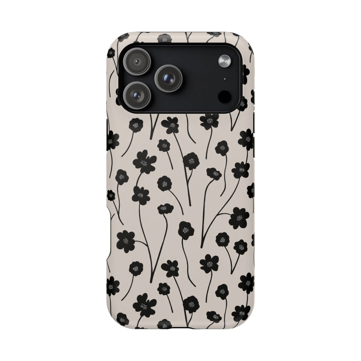 Minimal Cartoony Flowers iPhone Case