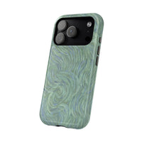 Blue And Green Artsy Swirl iPhone Case