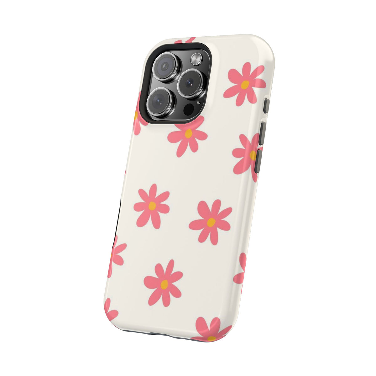 Pink And White Cutesy Flower iPhone Case