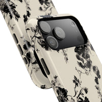 Black And White Floral iPhone Case