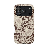 Brown Floral iPhone Case