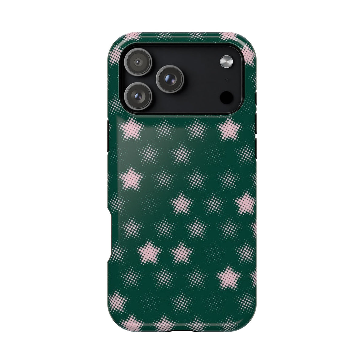 Green And Pink Pixelated Star iPhone Case