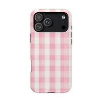 Pink Checkered iPhone Case