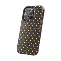 Brown And Yellow Polka Dots iPhone Case