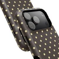 Brown And Yellow Polka Dots iPhone Case