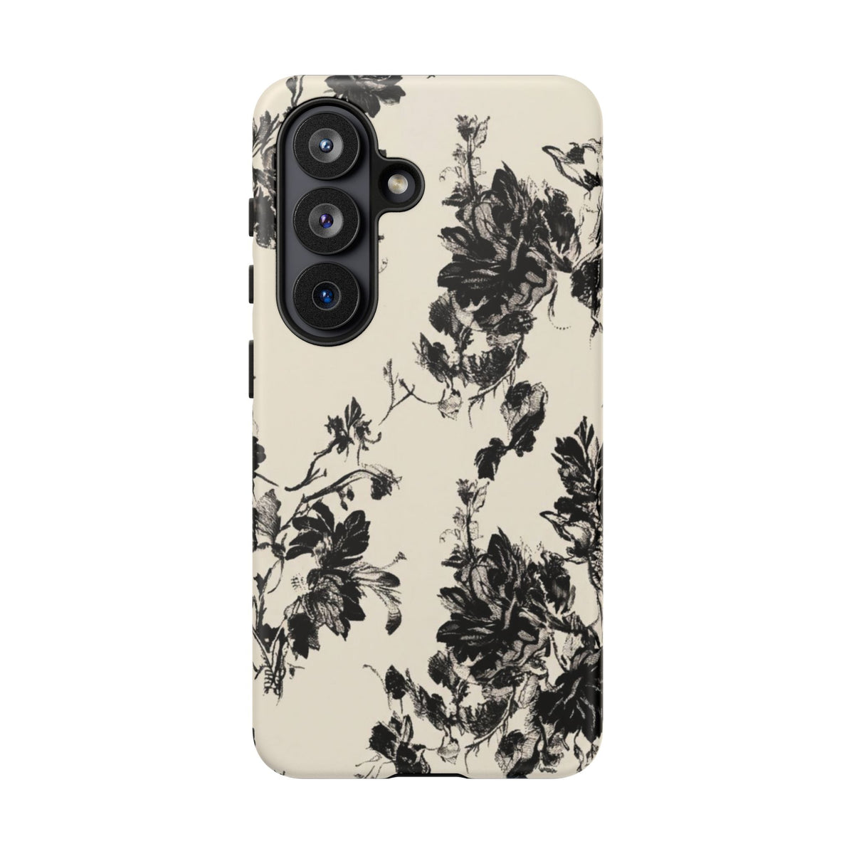 Black And White Floral Samsung Case
