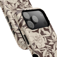 Brown Floral iPhone Case