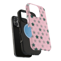 Pink And Green Pixelated Star iPhone Case