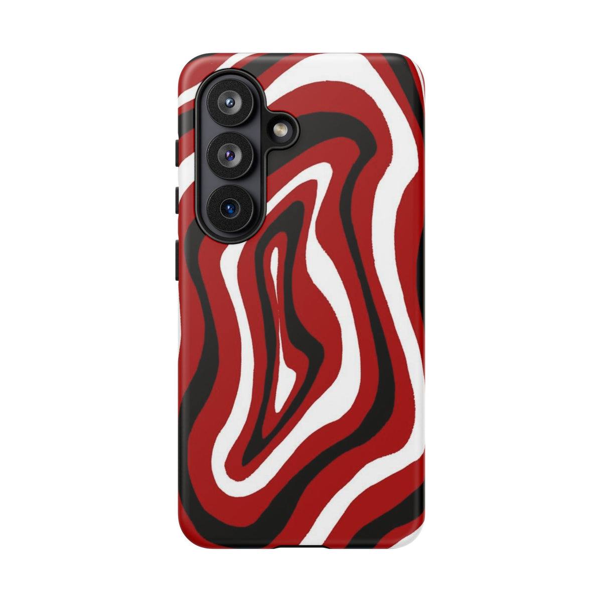 Red And Black Artsy Swirl Samsung Case