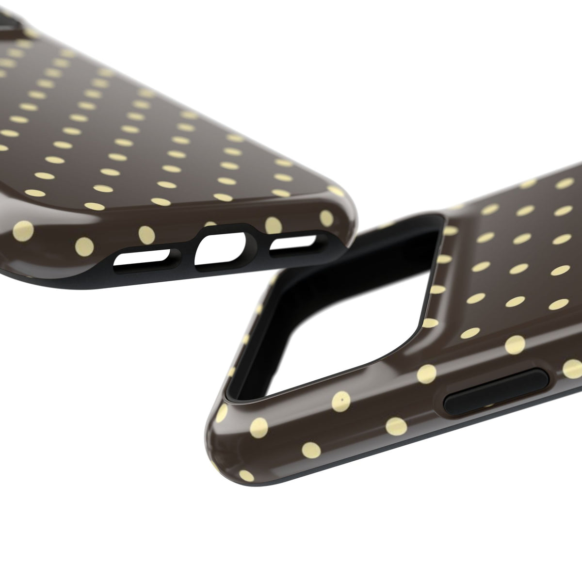 Brown And Yellow Polka Dots iPhone Case