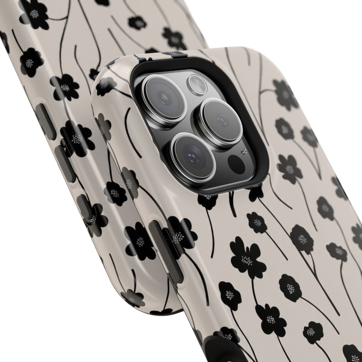 Minimal Cartoony Flowers iPhone Case
