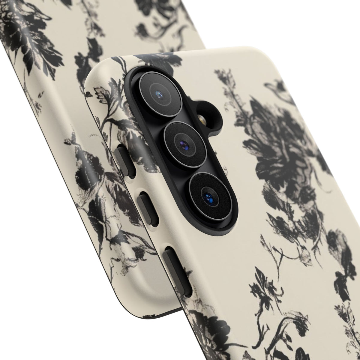 Black And White Floral Samsung Case