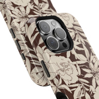Brown Floral iPhone Case