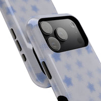 Blue And White Pixelated Star iPhone Case