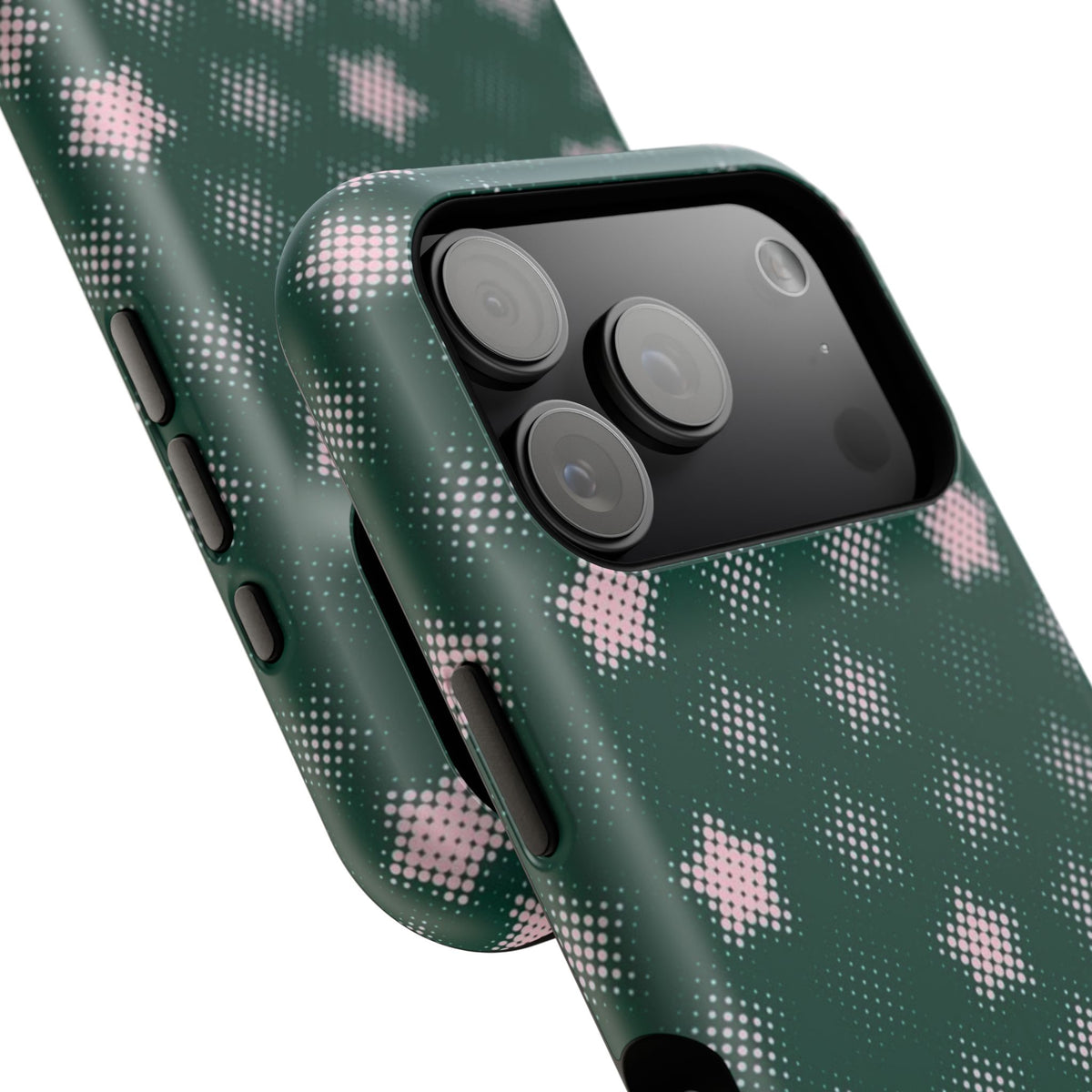 Green And Pink Pixelated Star iPhone Case
