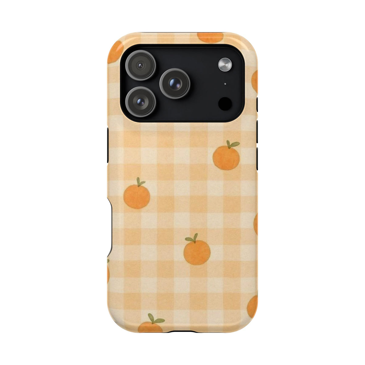 Orange Fruit And Checkered iPhone Case
