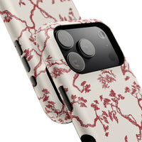 Red Floral Branches iPhone Case