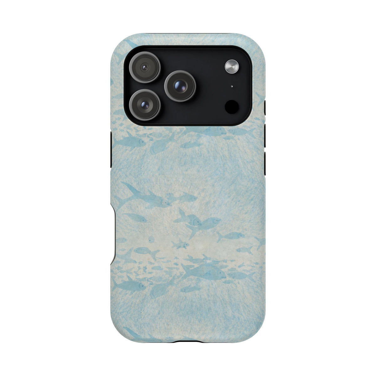 Blue Watercolor School Of Fishes iPhone Case