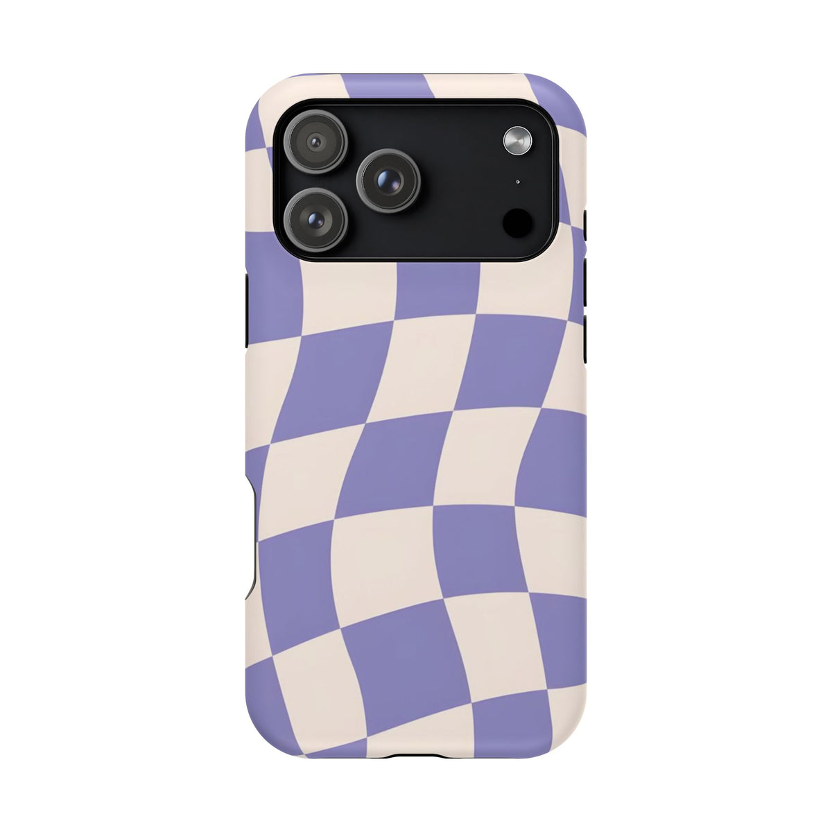 Lilac Wavy Checkered iPhone Case