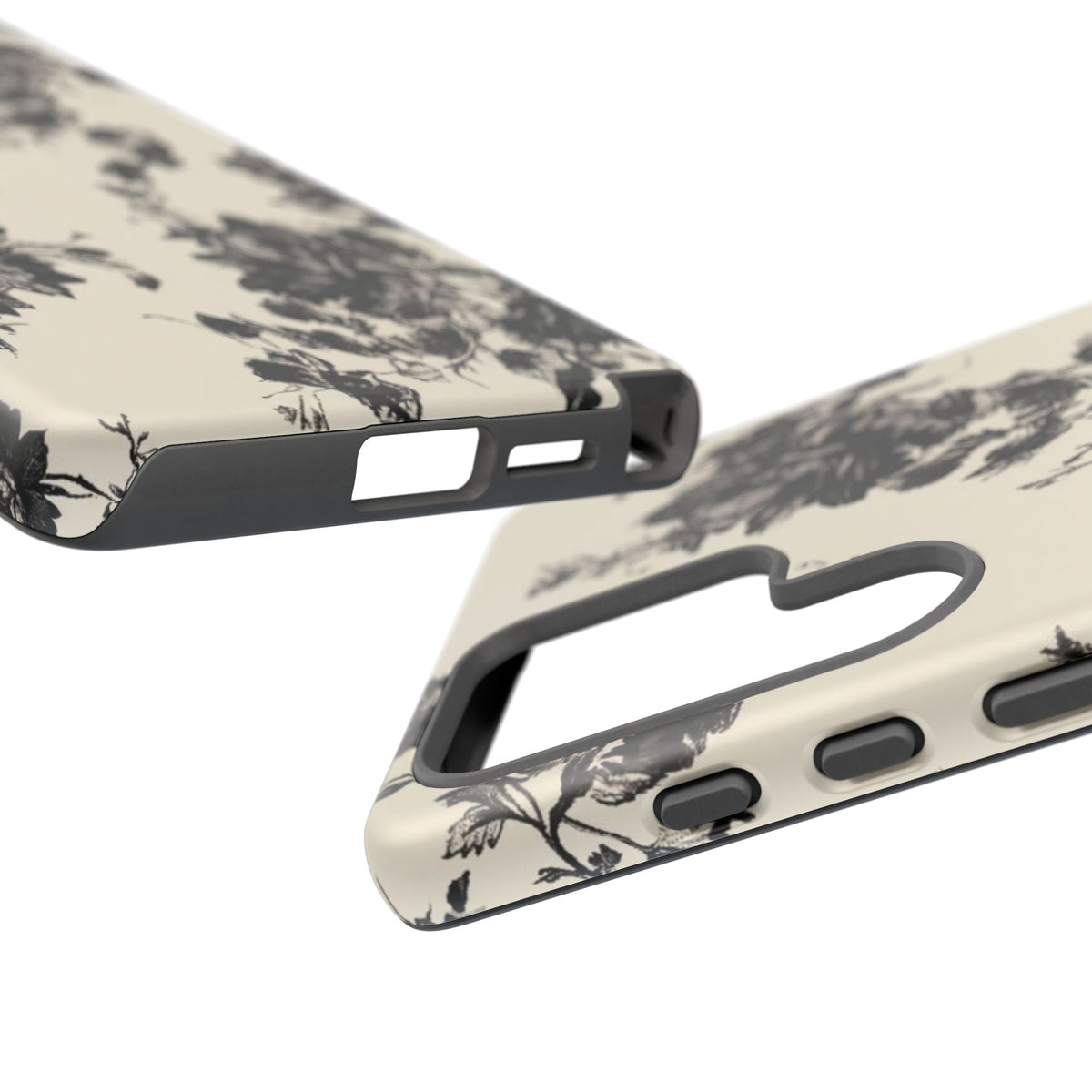 Black And White Floral Samsung Case
