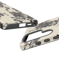 Black And White Floral Samsung Case
