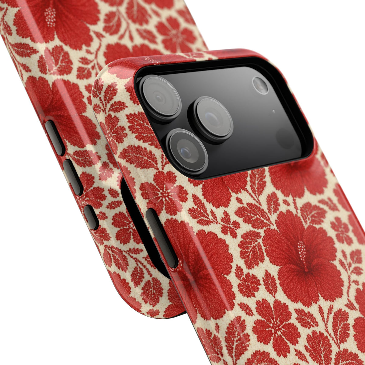 Aloha Red Floral iPhone Case