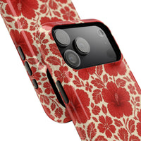 Aloha Red Floral iPhone Case