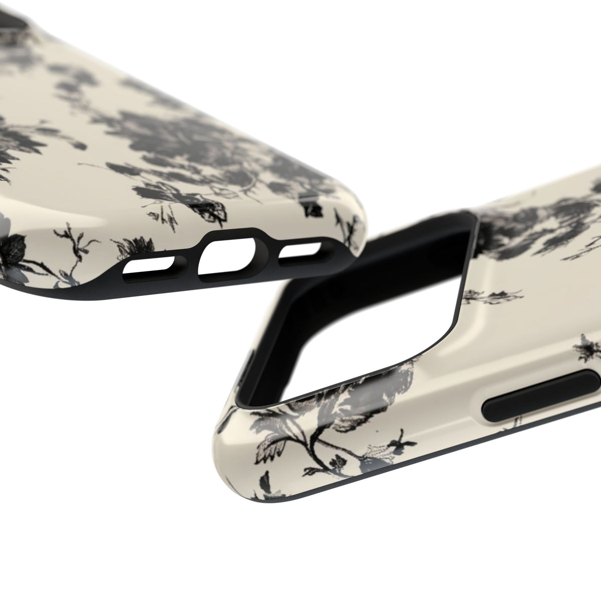 Black And White Floral iPhone Case