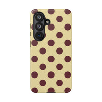 Yellow And Maroon Polka Dots Samsung Case