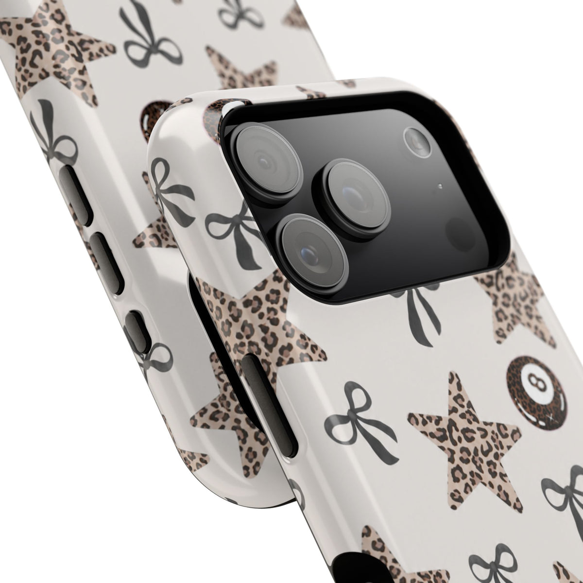 Leopard Star And 8-Ball iPhone Case