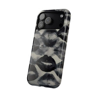 Black And White Lipstick Stains iPhone Case
