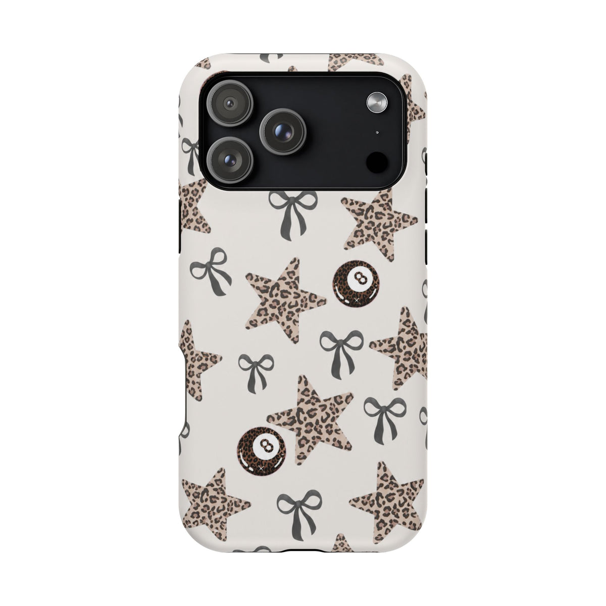 Leopard Star And 8-Ball iPhone Case